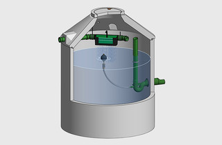 Regenspeicher Reto Family mit Trapezfilter